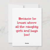 Santa Jokes Feestdagenkaart (Achterkant)