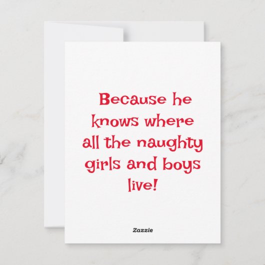 Santa Jokes Feestdagenkaart (Achterkant)