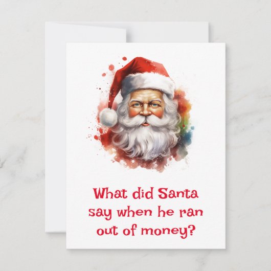 Santa Jokes Feestdagenkaart (Voorkant)