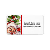 Santa jolly holly mistletoe  etiket (Voorkant)