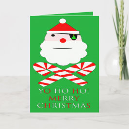 Santa Jolly Roger Feestdagen Kaart