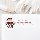 Santa Joy Holiday Retour Adreslabels Etiket (Insitu)