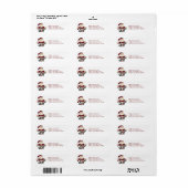 Santa Joy Holiday Retour Adreslabels Etiket (Full Sheet)