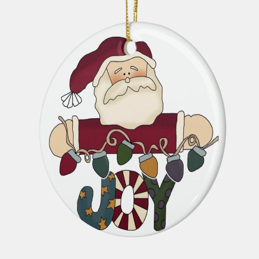 Santa Joy Keepsake Ornament (Links)