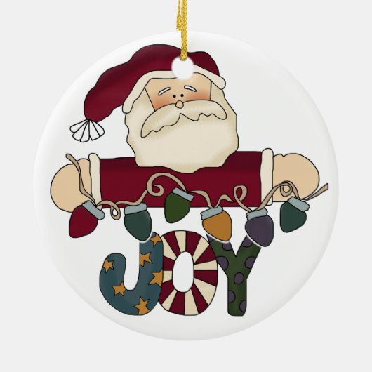 Santa Joy Keepsake Ornament (Achterkant)