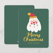 Santa Joy Kerstmis Groet Van Feestdagenkaart (Voorkant / Achterkant)