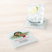 Santa Joy Sock Kerst Onderzetter (Schuin)