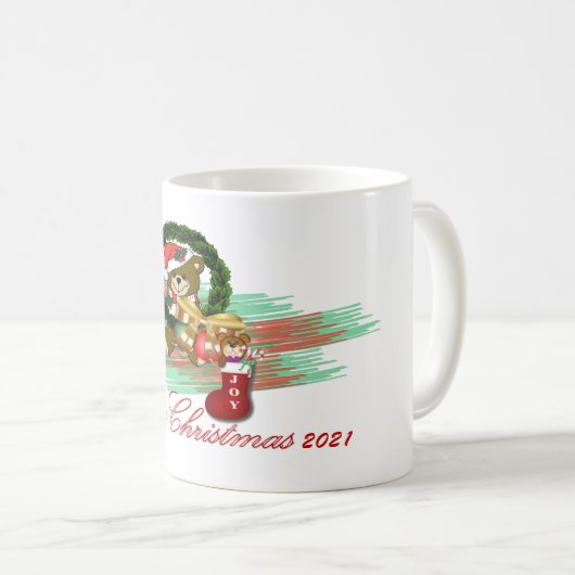 Santa Joy Sock Kerstmis Mok (Voorkant rechts)