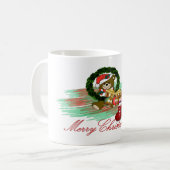 Santa Joy Sock Kerstmis Mok (Voorkant links)