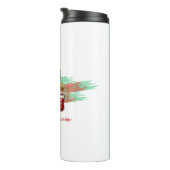 Santa Joy Sock Kerstmis Thermische Tumbler Thermosbeker (Geroteerd rechts)