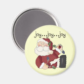 Santa Joy T-shirts en geschenken Magneet (Voorkant / Achterkant)