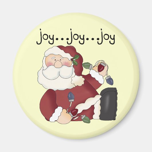 Santa Joy T-shirts en geschenken Magneet (Voorkant)