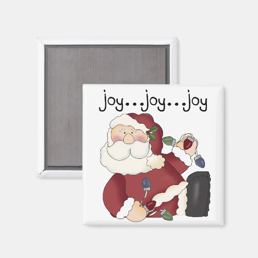 Santa Joy T-shirts en geschenken Magneet (Voorkant / Achterkant)