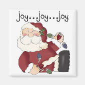 Santa Joy T-shirts en geschenken Magneet (Voorkant)