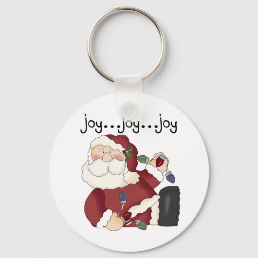 Santa Joy T-shirts en geschenken Sleutelhanger (Voorkant)