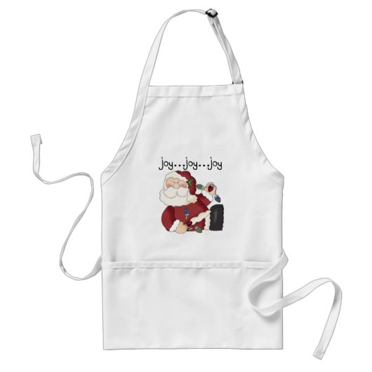 Santa Joy T-shirts en geschenken Standaard Schort (Voorkant)