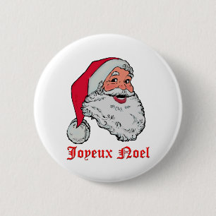Santa Joyeux Noel Button