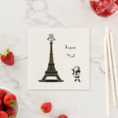 Santa Joyeux Noel Paris Franse Kerstmis Servet (Insitu)