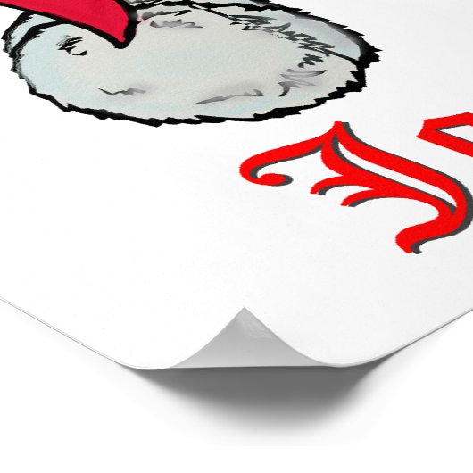 Santa Joyeux Noel Poster (Hoek)