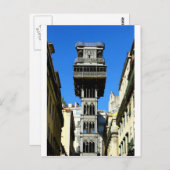 Santa Justa Lift, Lissabon Briefkaart (Voorkant / Achterkant)