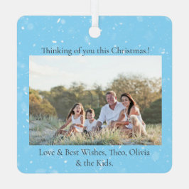 Santa kan geen Schaats Christmas Photo Tree Orname Metalen Ornament