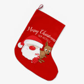 Santa & Kangaroo Grote Kerstsok (Voorkant (Hangend))