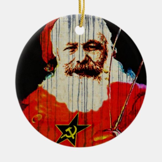 Santa Karl Keramisch Ornament (Voorkant)