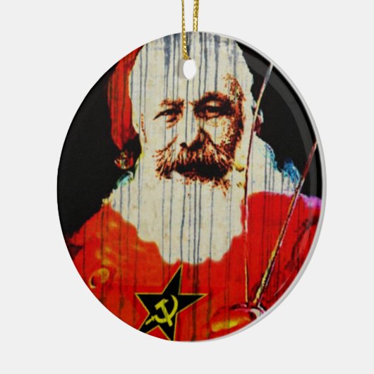 Santa Karl Keramisch Ornament (Links)