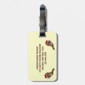 Santa Kat Bagagelabel (Achterkant verticaal)