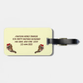 Santa Kat Bagagelabel (Achterkant horizontaal)