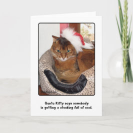 Santa Kat Christmas Kaart