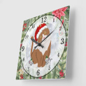 Santa Kat & Elf Muizen Acryl Klok (Hoek)