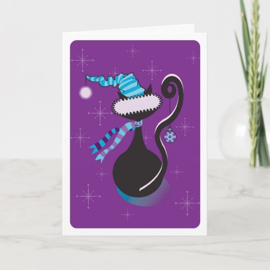 Santa Kat Paarse Kaart (Voorkant)