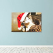 Santa Kat Painterly Canvas Afdruk (Insitu (Houten vloer))