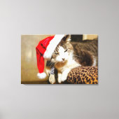 Santa Kat Painterly Canvas Afdruk (Voorkant)