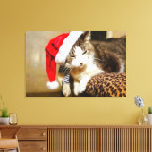 Santa Kat Painterly Canvas Afdruk (Insitu (Woonkamer))