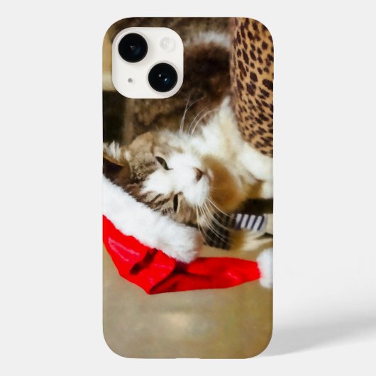 Santa Kat Painterly Case-Mate iPhone Case (Achterkant)