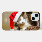 Santa Kat Painterly iPhone Case (Achterkant (horizontaal))
