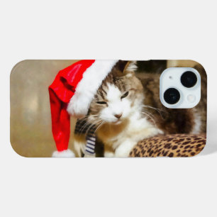 Santa Kat Painterly iPhone Case