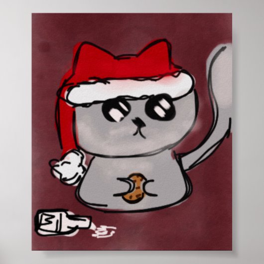 Santa Kat Poster (Voorkant)