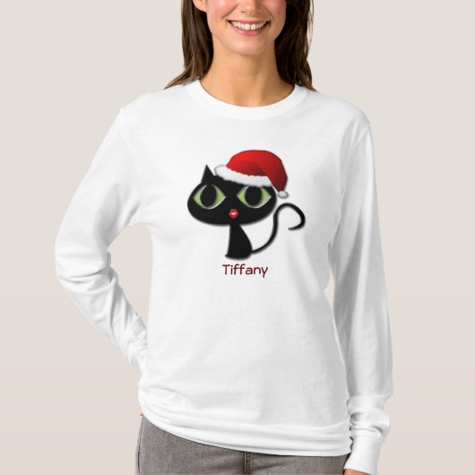 Santa kat t-shirt (Voorkant)
