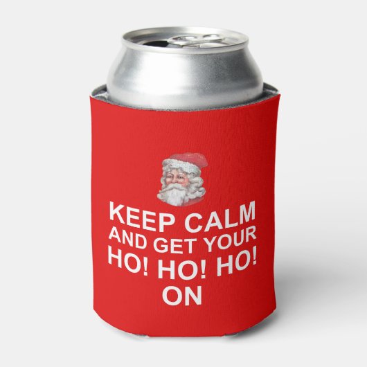Santa Keep Calm Ho Ho Ho Koelbox Blikjeskoeler (Blikje Voorkant)
