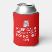 Santa Keep Calm Ho Ho Ho Koelbox Blikjeskoeler (Blikje Achterkant)