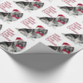 Santa Keeshond Wrapping Paper Cadeaupapier (Hoek)