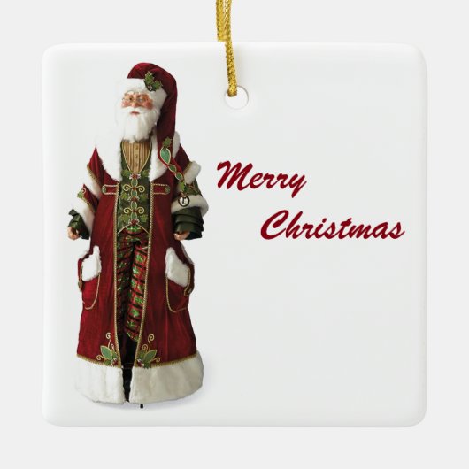 ** SANTA** KERAMISCH ORNAMENT (Voorkant)
