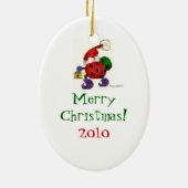 santa keramisch ornament (Achterkant)