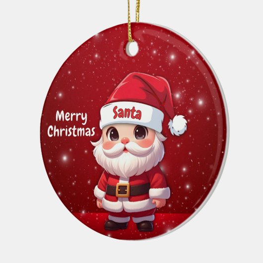 Santa 🎅🎄 keramisch ornament (Links)