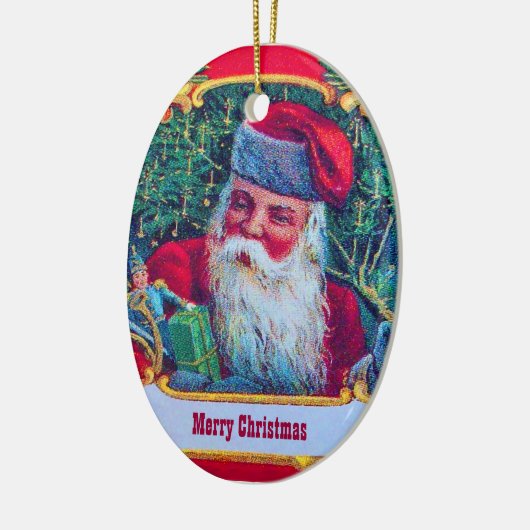 SANTA KERAMISCH ORNAMENT (Links)