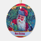 SANTA  KERAMISCH ORNAMENT (Links)