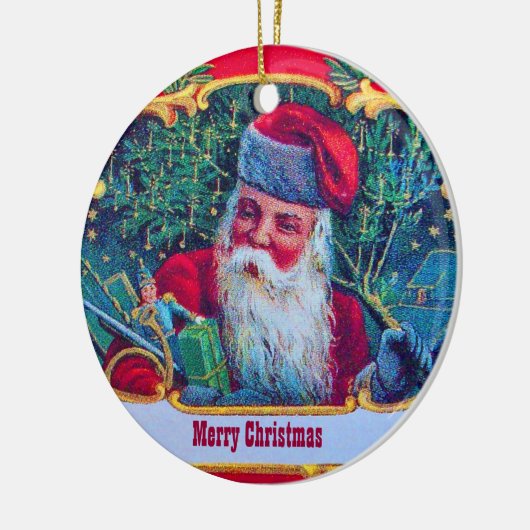 SANTA  KERAMISCH ORNAMENT (Links)